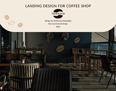 Landing page for coffe shop