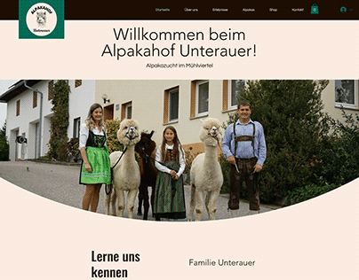 Website Alpakahof Unterauer