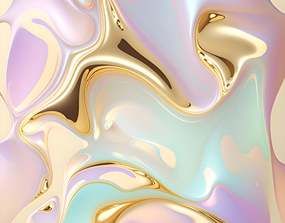 Pastel Opal Fluid Gold Background