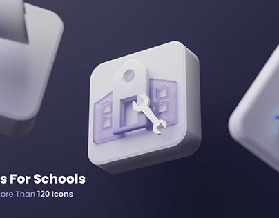 3d icon for school ERP