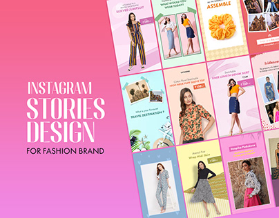 Instagram stories design for fashion brand