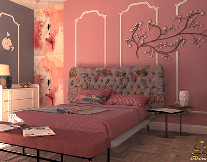 Neoclassic girl bedroom.
