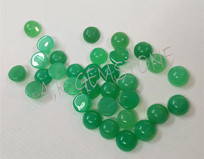 Natural Chrysoprase 4mm Smooth Round Loose Cabochon