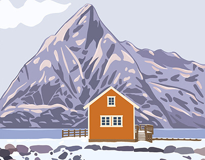 Norway Illustrative Poster