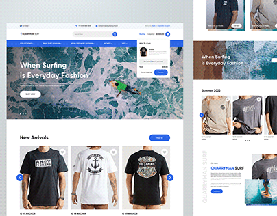 Surfing Online Shop Web Design