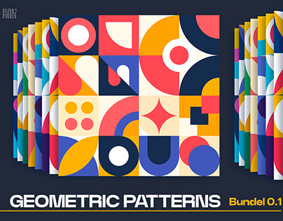 Geometric Patterns Shape with Trendy Colors