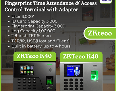 ZKTeco K40 Fingerprint Time & Attendance Terminal