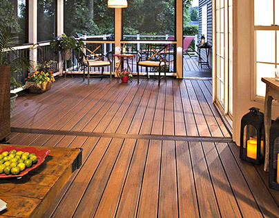 Composite deck flooring
