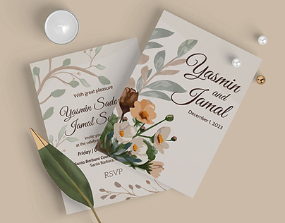 Invitation to the wedding in the style of "rustic"