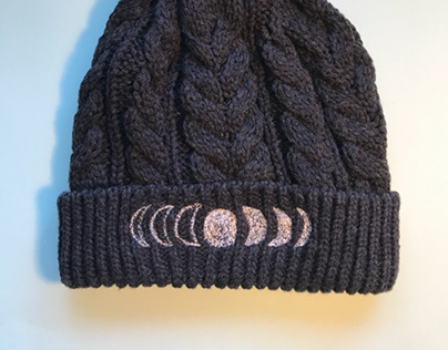 Embroidered Moon Phase Hat