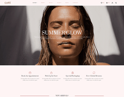 Care - Beauty Store Website Template