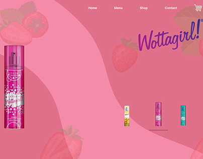 3D web design for perfume | prototype for Wottagirl
