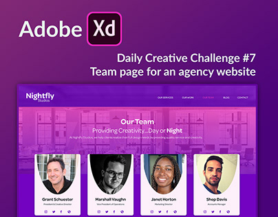 Daily Creative Challenge 7 - Agency team page