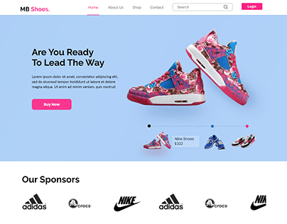 mb shoes ecommerce website