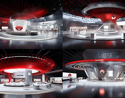 Huawei exhibition stand design concept