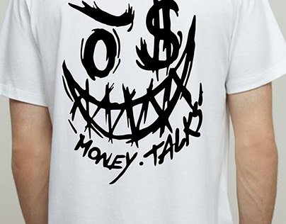 money talks. t shirt design.