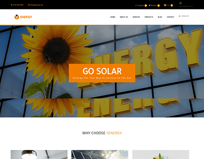 Yenergy - Ecoomerce Website