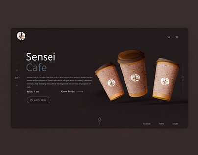 Sensei Cafe Landing page | UI Design