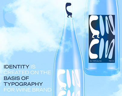 Identity the basis of typography for wine brand CIN CIN