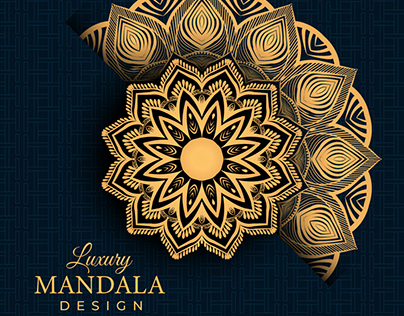 Luxury gold arabesque pattern in mandala design.