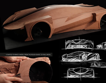 WEDGE design. Car prototype. Clay model