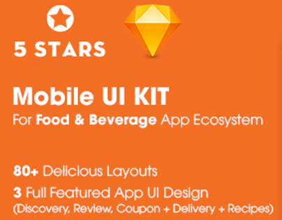 5Stars - Mobile UI KIT for Food & Beverage App