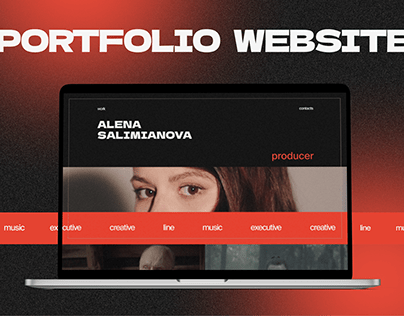 Portfolio website for a producer
