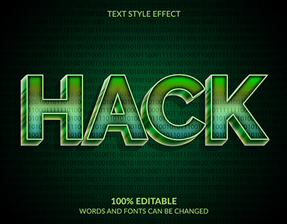 Hack text style effect