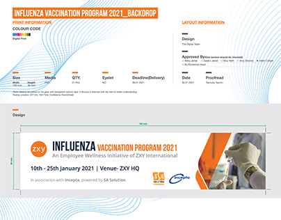 Influenza Vaccination Backdrop & X-Banner Design