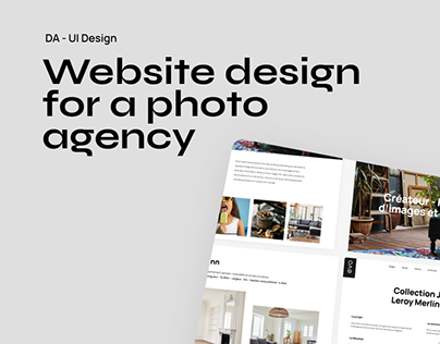 Website design for a photo agency