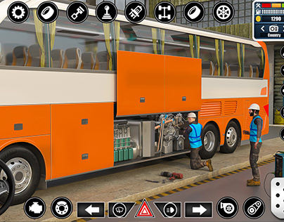 Bus Repair Garage Game Screenshot