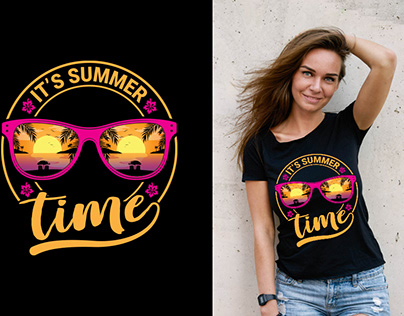"It's Summer Time" Summer T-shirt Design