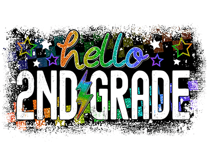 Hello Grade Grunge Colorful School Grade