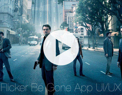 Flicker Be Gone - iOS App UI Design