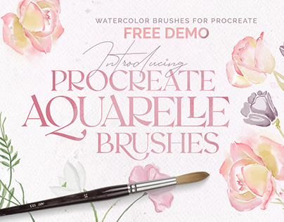 FREE Aquarelle Watercolor: Procreate Brushes