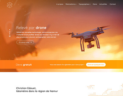 Website for a land surveyor who uses drones - 1day/1sit