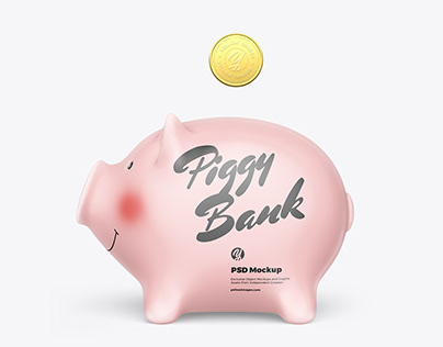 Piggy bank Mockup