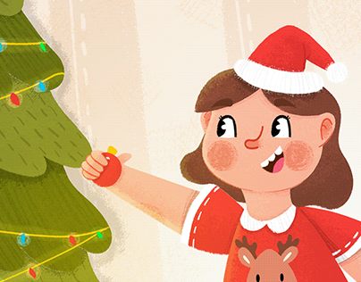 Christmas Children's Illustration.