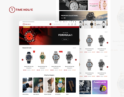 TimeHouse - Ecommerce Website and App UI