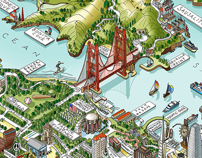 San Francisco illustrated map