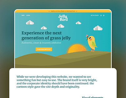Jelly Bird grass jelly web page design