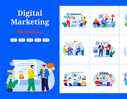 M446_Digital Marketing Illustration Pack