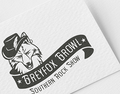 Greyfox Growl Southern Rock Show Logo Designs
