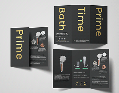 Bathroom products shower head brochure design