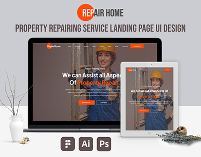 Home Repair Service Landing Page UI Design