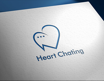 Heart Chating logo design