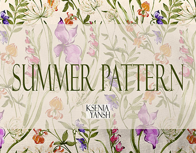 Floral summer seamless bright pattern