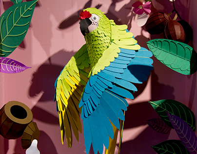 Siempre Silvestres: Great Green Macaw PaperCraft