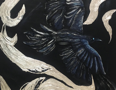 Painting " black Raven»