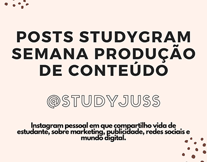 Posts Instagram de estudos @studyjuss